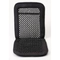 Car Seat Beads - Wooden Bead n Velvet Seat Black Cushion
