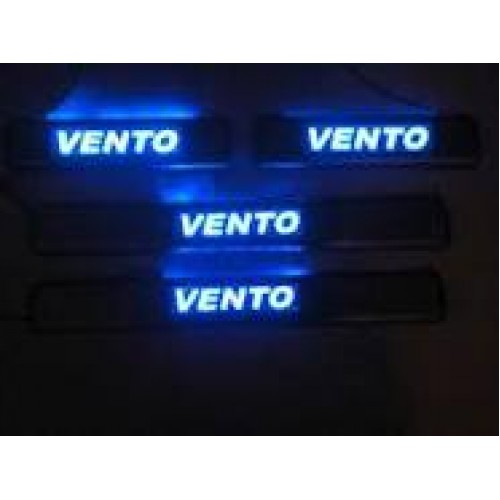 Car Door - Sill Scuff Plate for VW Vento With Blue LED