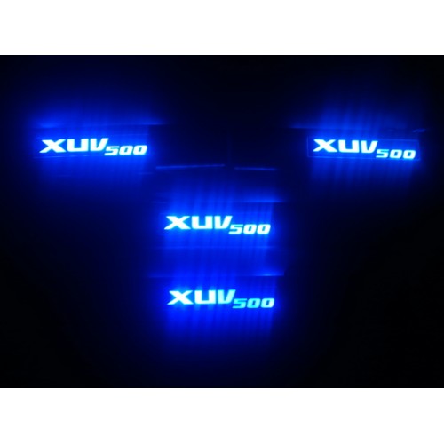 Car Door - Sill Scuff Plate for Mahinda Xuv 500 XUV500 Blue LED