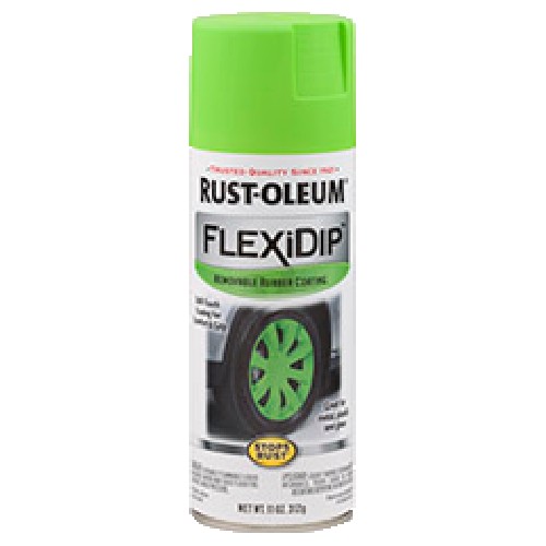 Rust Oleum - Car Care Products - FlexiDip Removable Rubber Coating - GRABBER GREEN(312 gm)