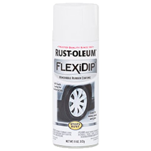 Rust Oleum - Car Care Products - FlexiDip Removable Rubber Coating - MATTE WHITE(312 gm)
