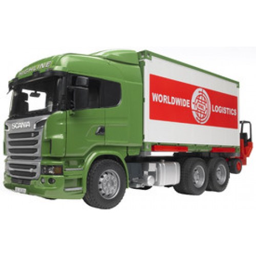 Bruder-Car Scale Model-Scania R-Series Truck Green, Red