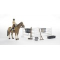 Bruder - Toy - Bworld Riding Set with Horse and Woman
