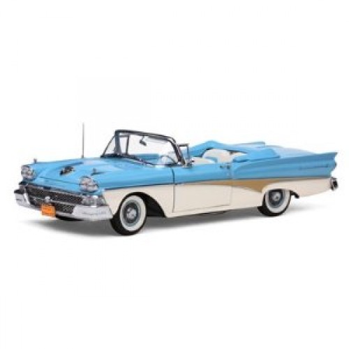 Sunstar - Car Scale Models - 1958 Ford Fairlane Open Convertible - Azure - Blue, White
