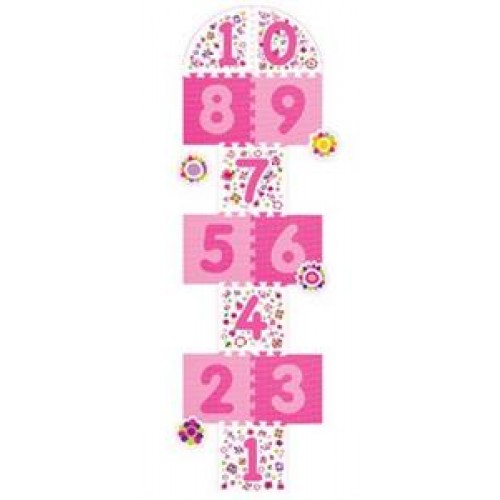 Sunta - Pinkish Collection-11pcs Foam Hopscotch Set w4 Pucks