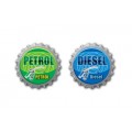 Autographix - Car Sticker - Bottle Cap Petrol And Bottle Cap Diesel