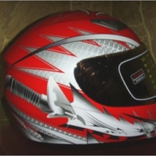Cross Helmet-Zebra Red