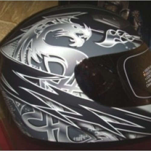 Cross Helmet - Zebra Black-Silver