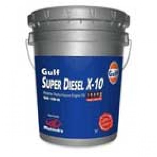 Car Engine Oil-Gulf Super Diesel x-10 gulf Mahindra co- brand -5 ltr