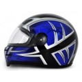 Vega - Full Face Helmet - Formula HP Moto Craft Black Base With Blue Graphic Helmet
