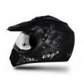 Vega - Off Road Helmet - Off Road DV Sketch Dull Black Base With Silver Graphic Helmet