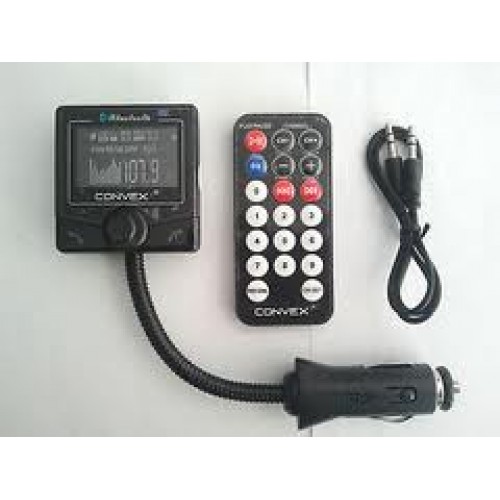 Convex Car Mp3 Fm Modulator Transmitter With Bluetooth And Aux In Remote